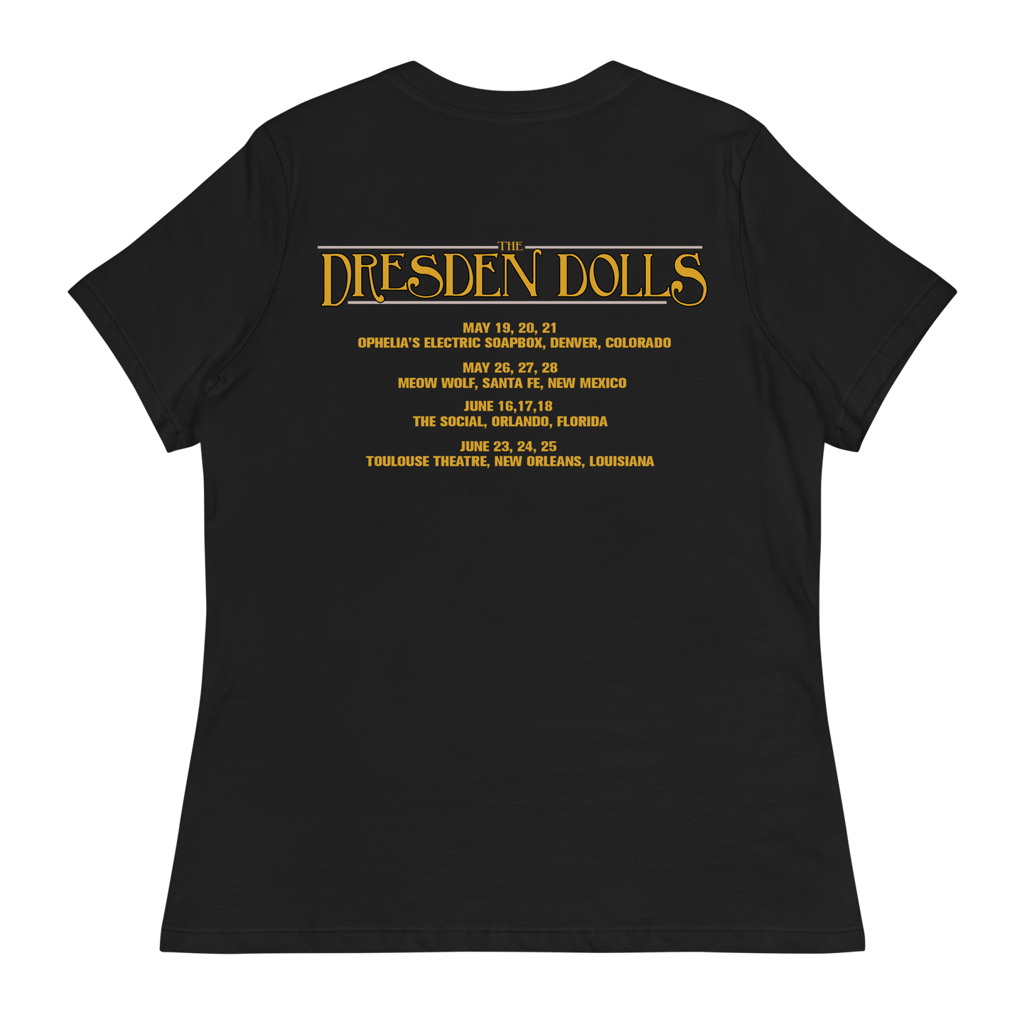 Dresden Dolls Reunited Tee (Fitted Cut) w/ Dateback