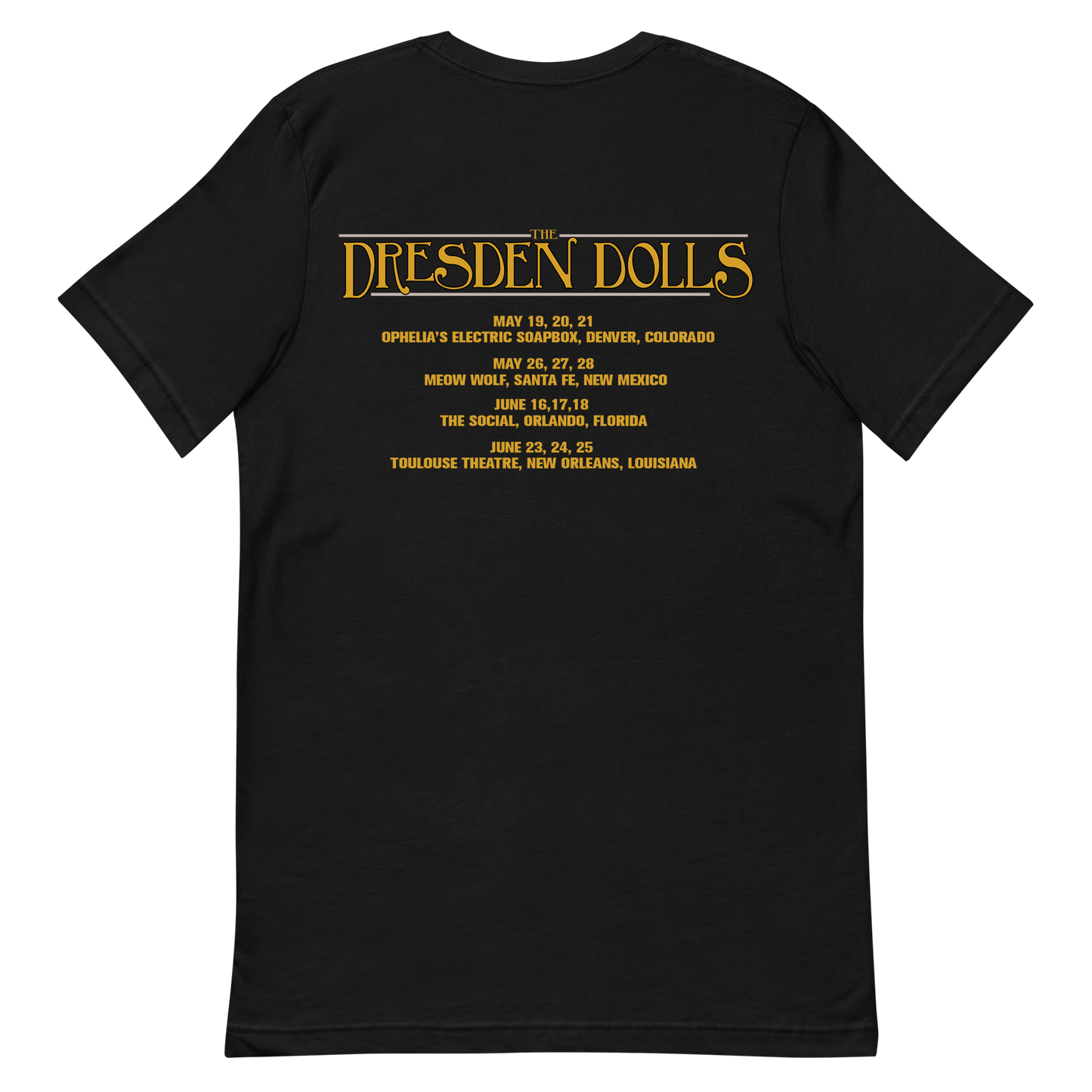 Dresden Dolls Reunited Tee (Straight Cut) w/ Dateback