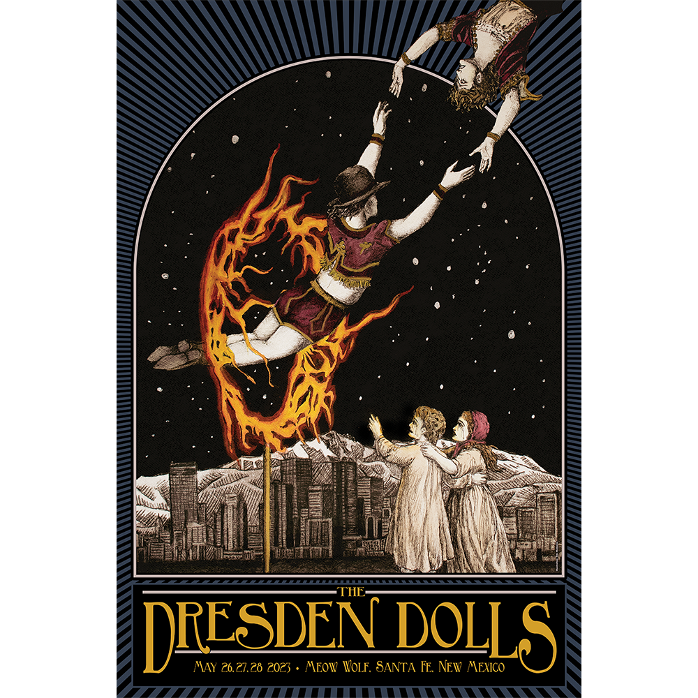 Dresden Dolls 2023 Tour Poster - Santa Fe