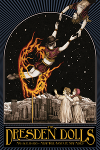 Dresden Dolls 2023 Tour Poster - Santa Fe
