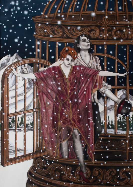 Dresden Dolls 5"x7" Signed Holiday Card